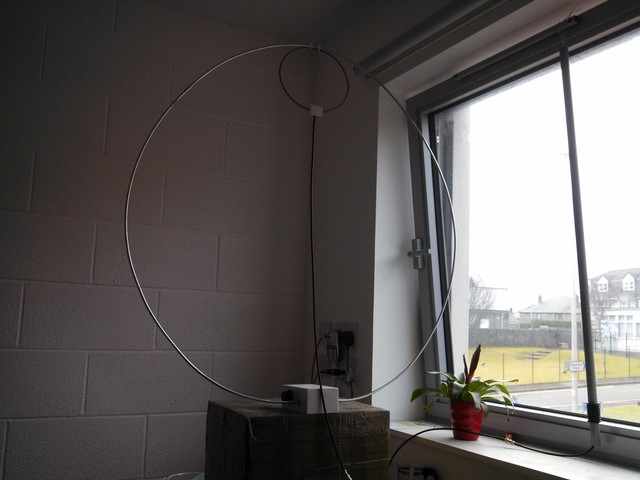 The finished magnetic loop at its optimal location